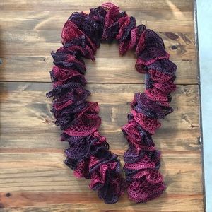 ‼️Purple & Burgundy Scarf with Silver Shimmer